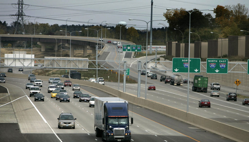 The project sought to eliminate unnecessary lane changes by having all entrances and exits to the highway occur on the same side of the road.